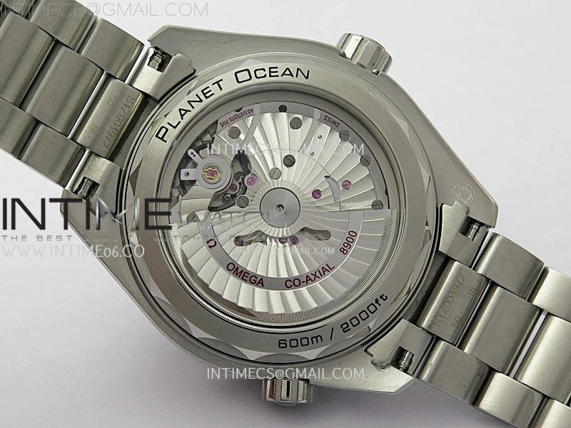 Planet Ocean 43.5mm Black Ceramic Bezel SS SCF 1:1 Best Edition Black Dial on SS Bracelet A8900